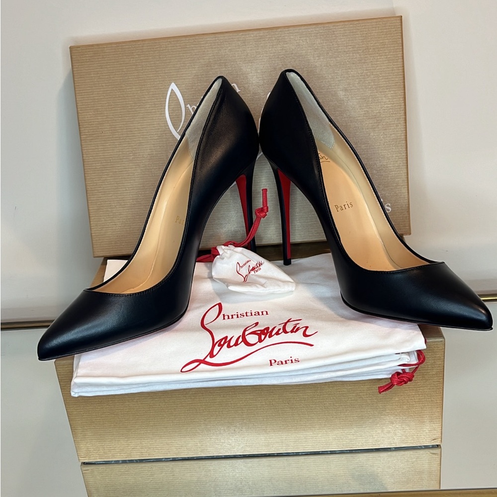 Christian Louboutin Black Pumps with Iconic Red Soles